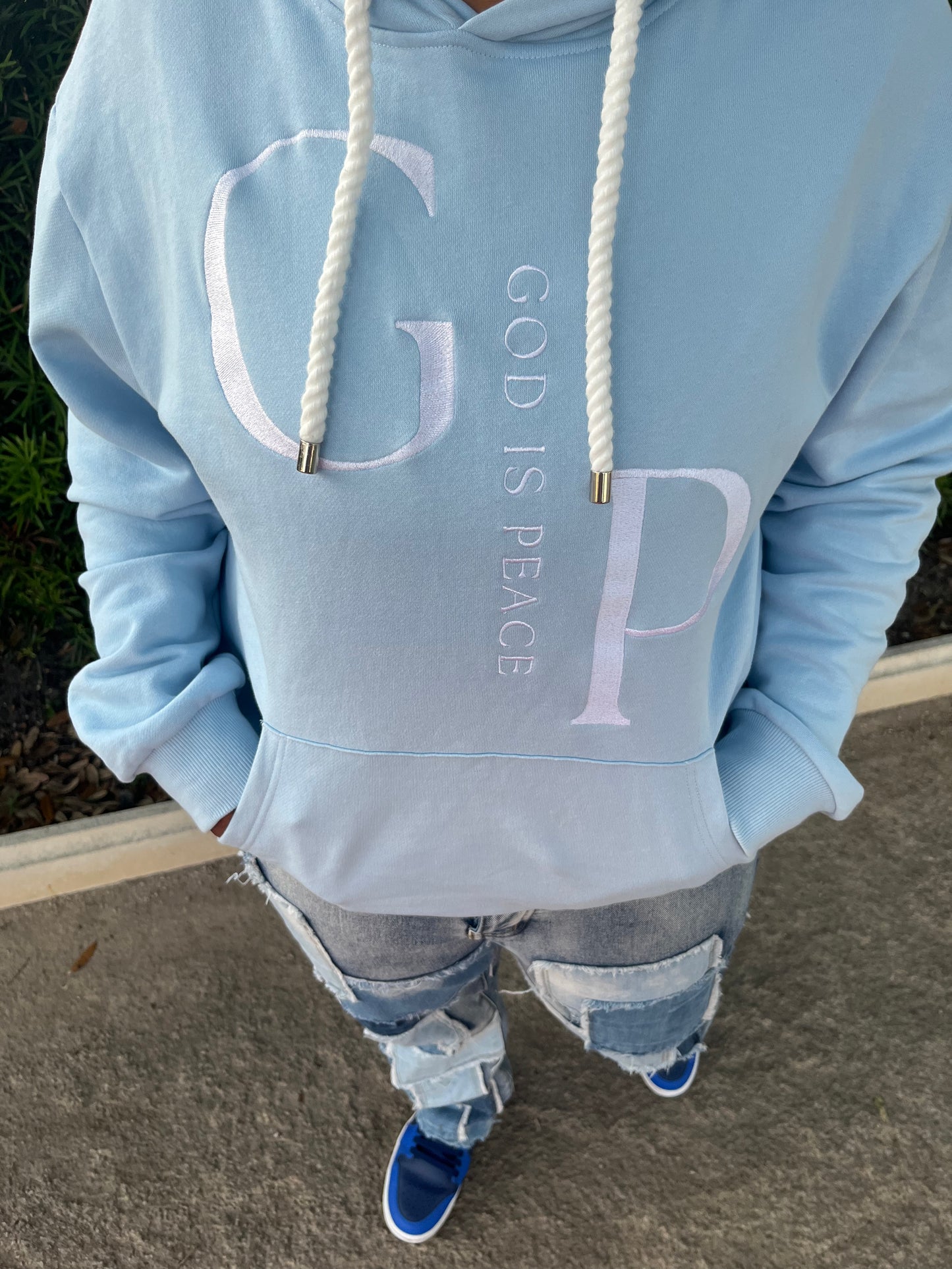 God Is Peace Hoodie - Peace Blue