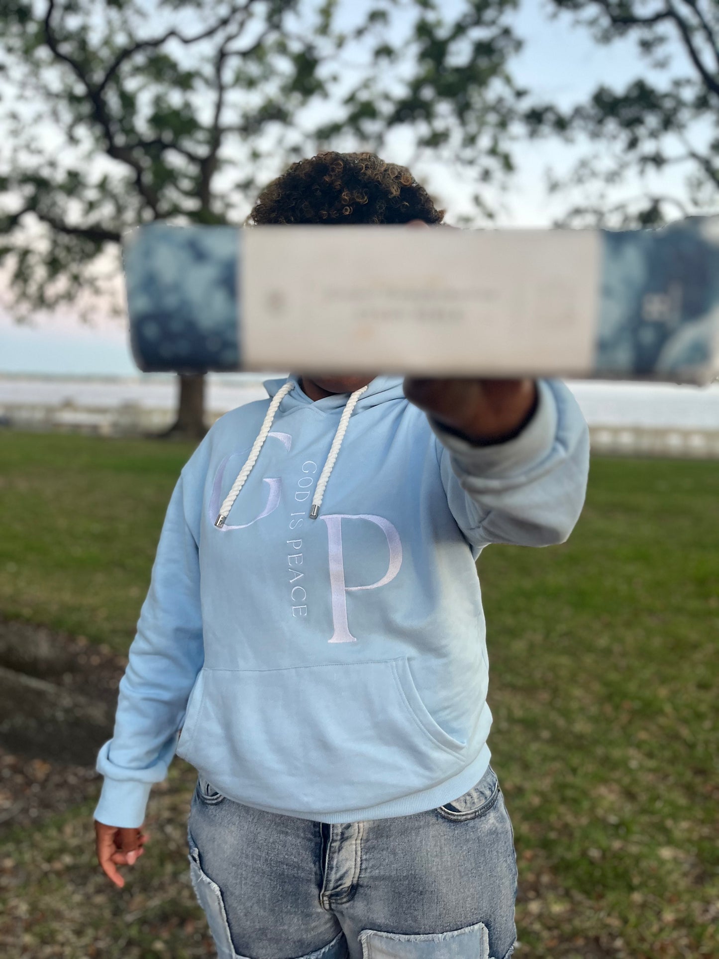 God Is Peace Hoodie - Peace Blue